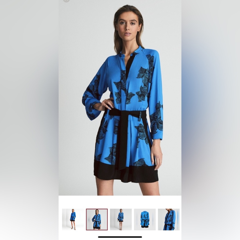 Reiss Blue Viviyan Dress